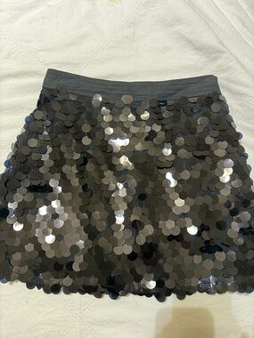 QUEEN OF SPARKLES Black Sequin Mini Skirt